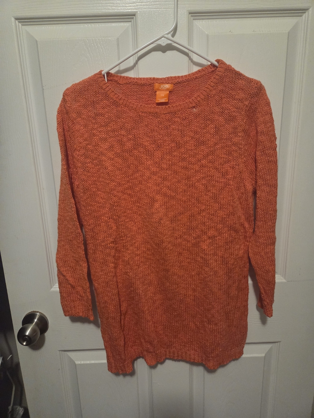 Joe Fresh Orange Crewneck Knit Sweater
